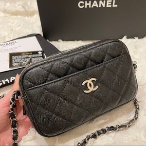❌SOLD❌CHANEL Camera Case Black Caviar Bag